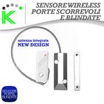 SENSORE PORTE BLINDATE BASCULANTI E SCORREVOLI WIRELESS ANTENNA INTEGRATA - BIANCO